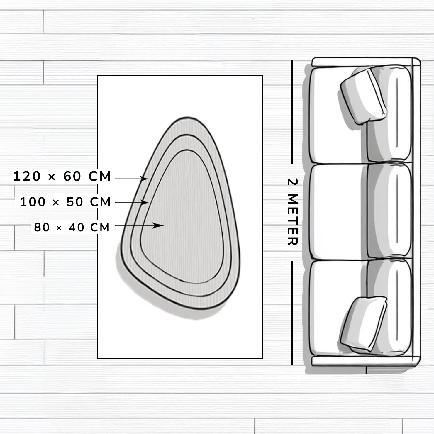 Salontafel van massief eikenhout 'Tova'