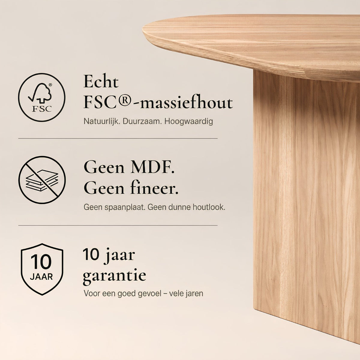 Salontafel RUNA van FSC®-massief hout