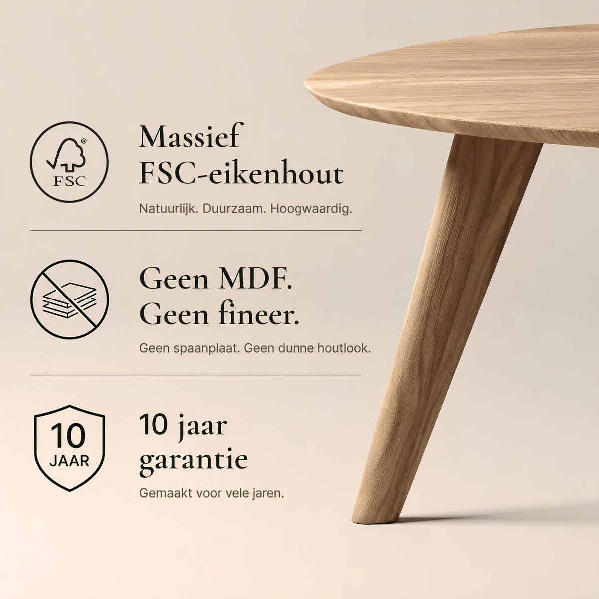 Salontafel TOVA van FSC®-massief hout