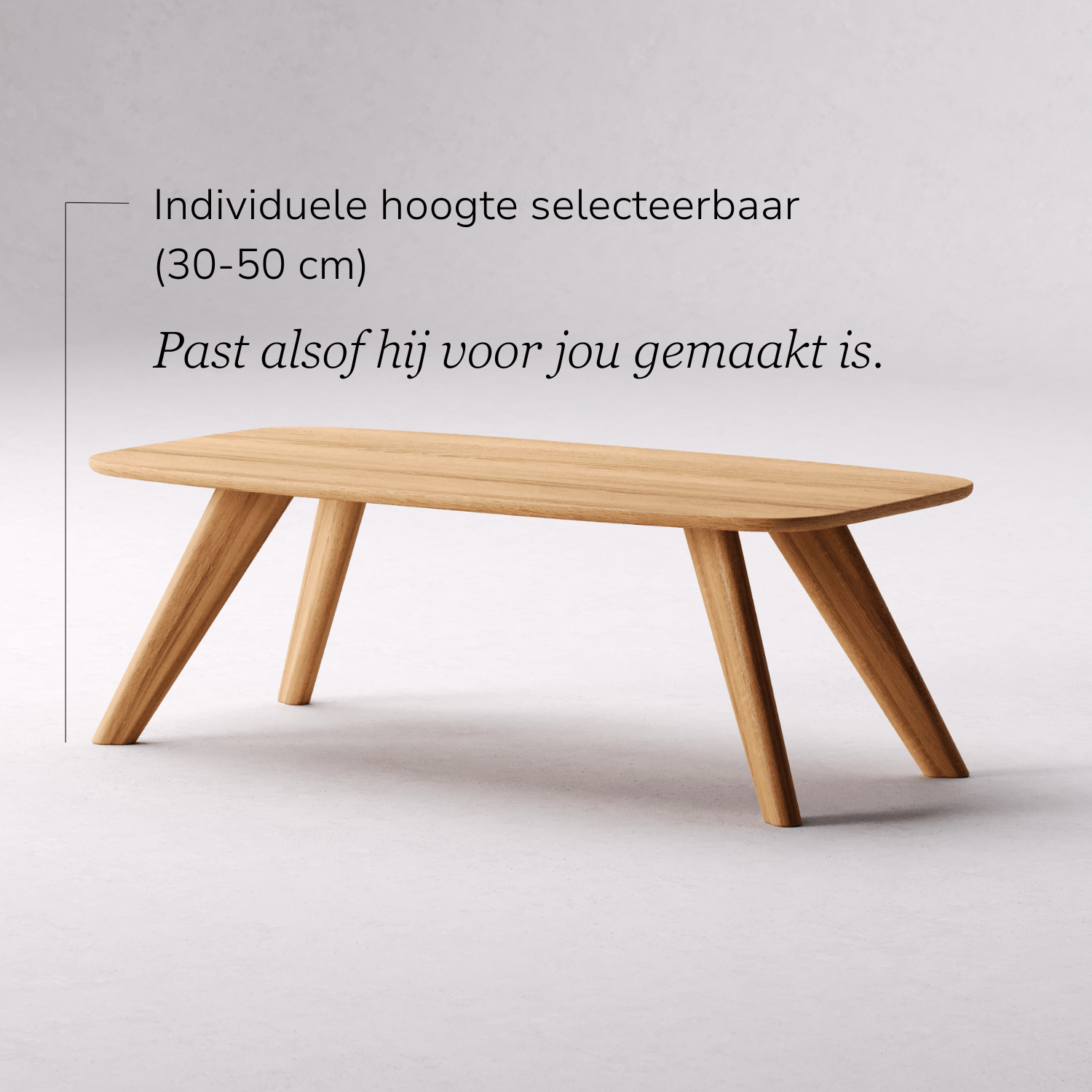 Salontafel van massief eikenhout 'Liv'