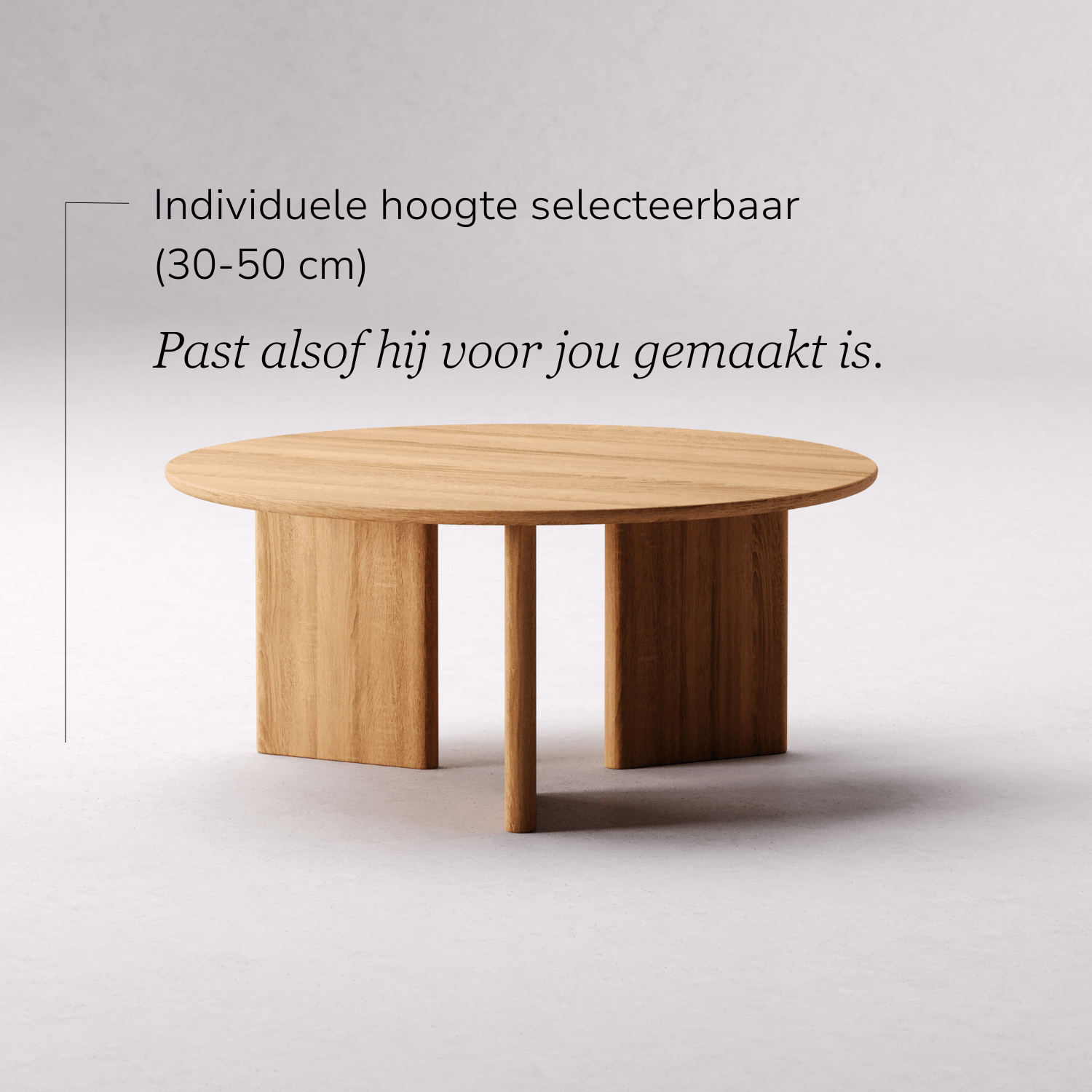 Salontafel van massief eikenhout 'Niva'