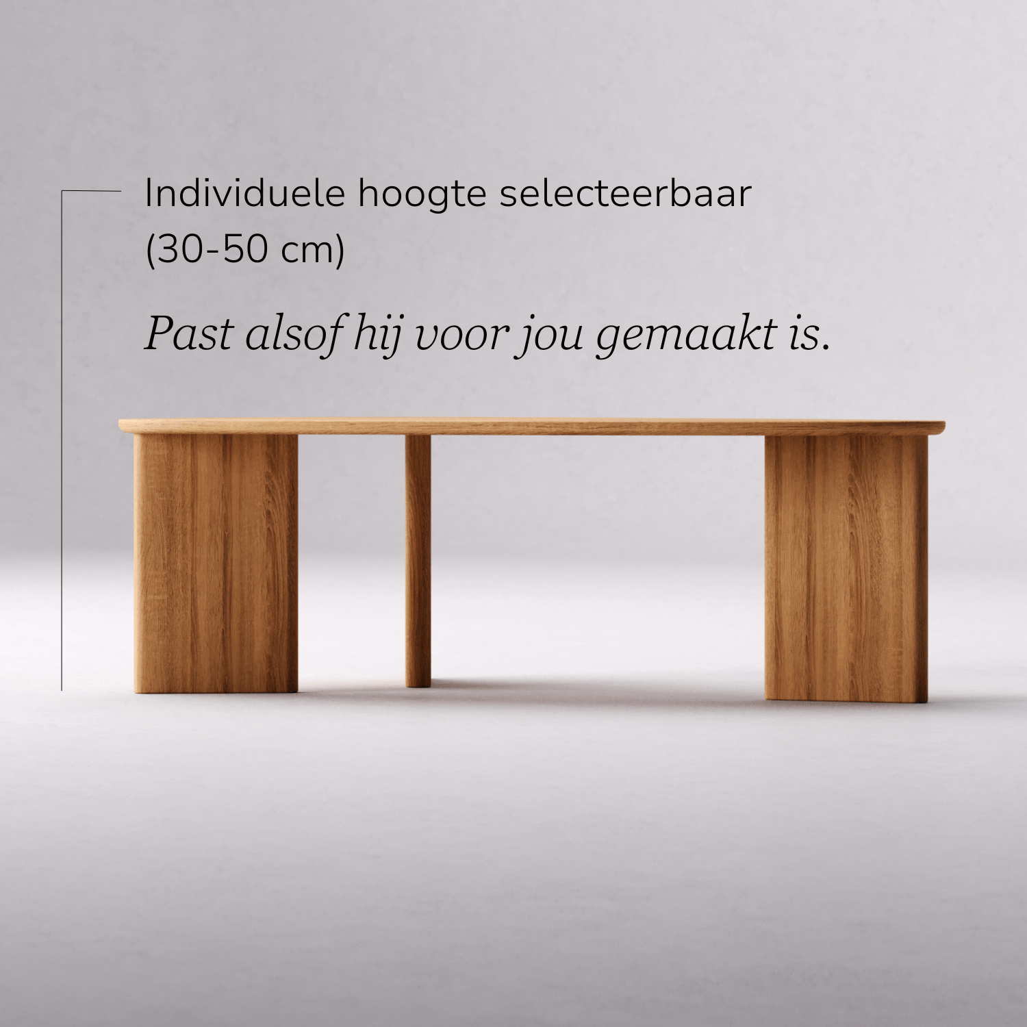 Salontafel van massief eikenhout 'Tova'