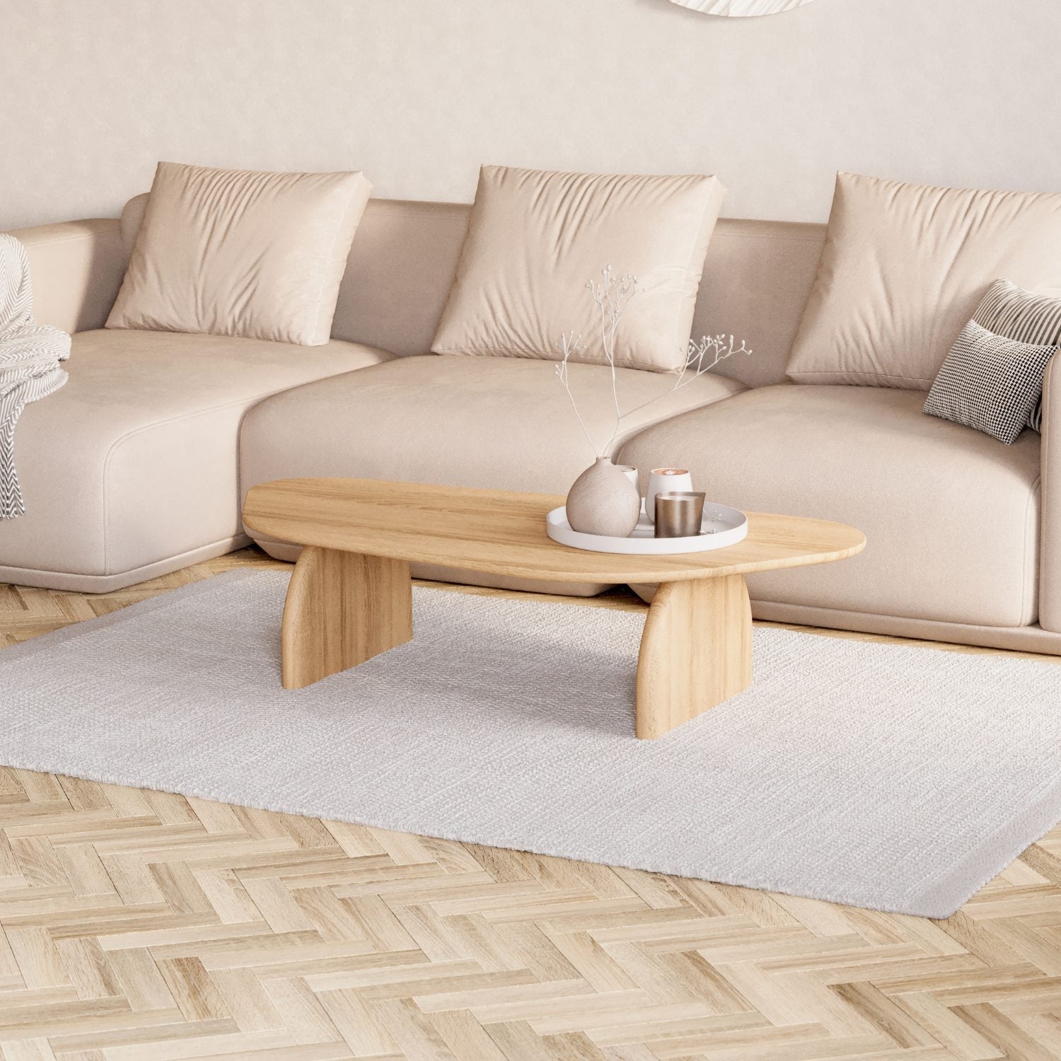 Salontafel van massief eikenhout 'Eira'