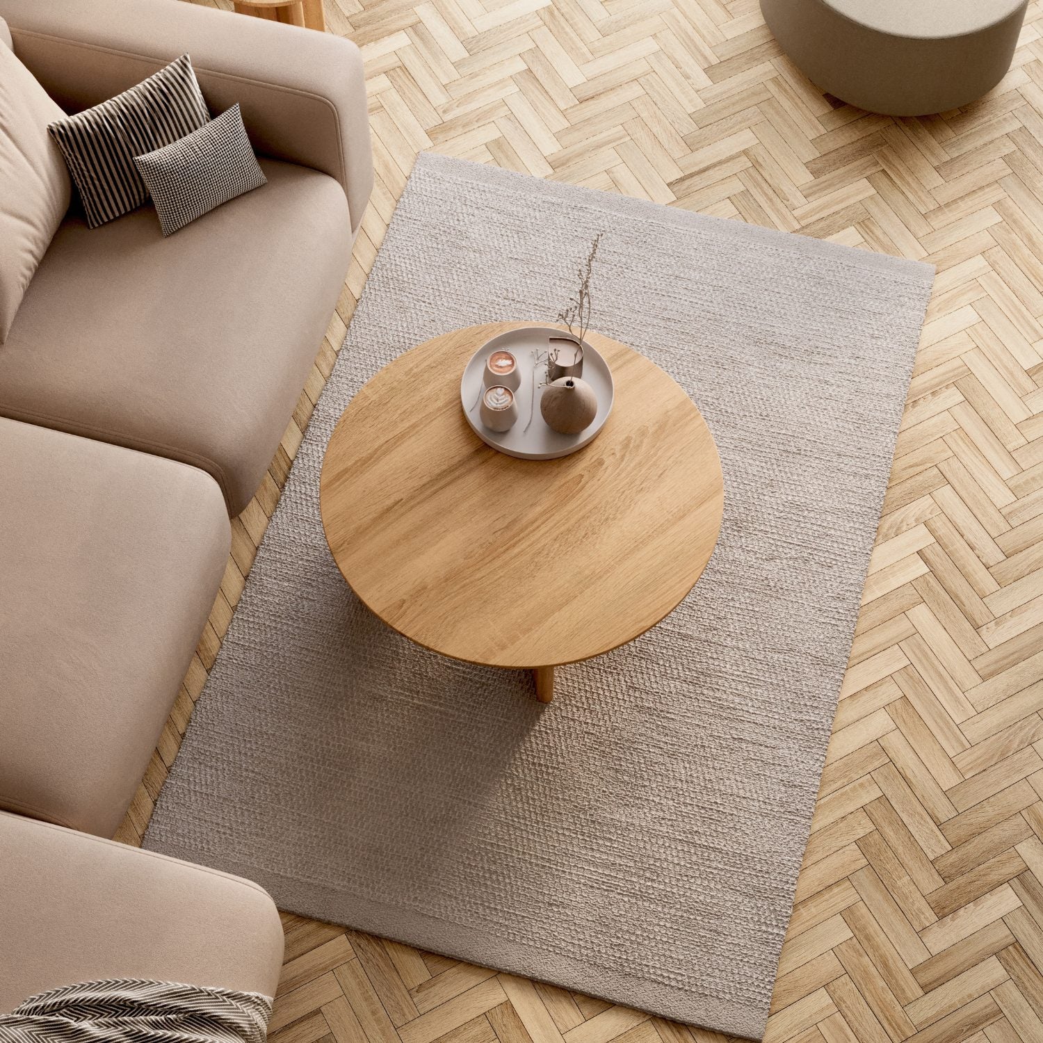 Salontafel van massief eikenhout 'Niva'