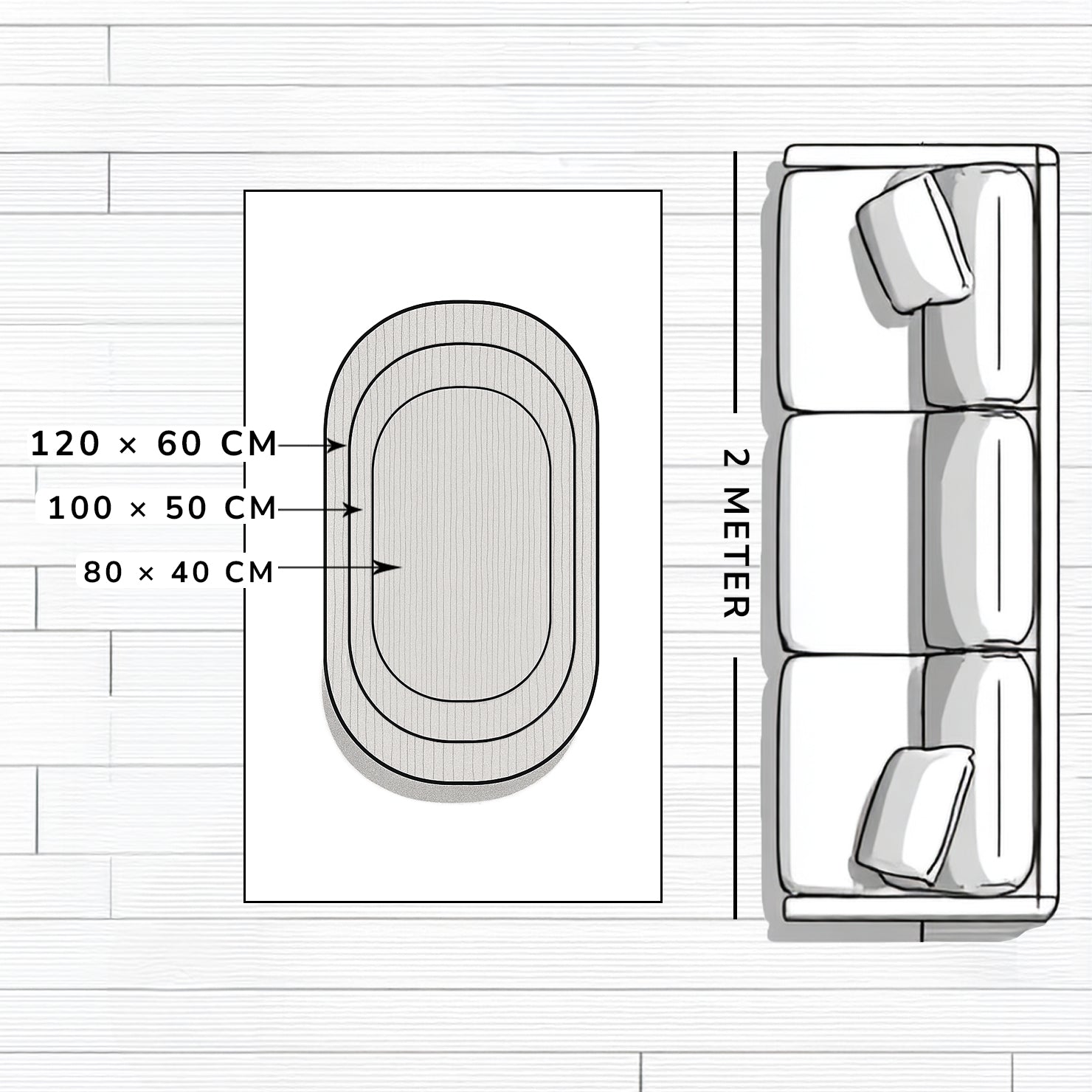 Salontafel van massief eikenhout 'Runa'