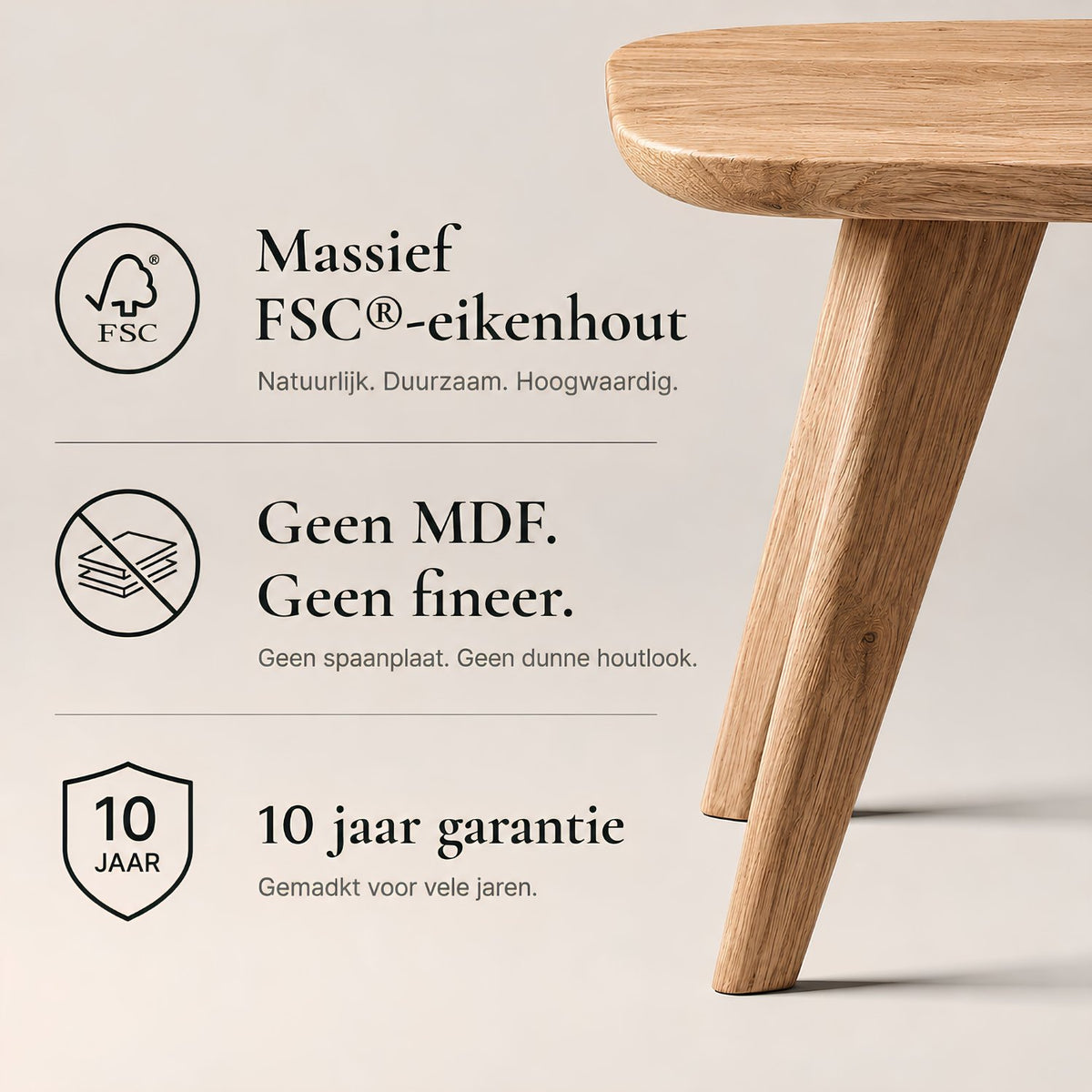 Salontafel LIV van FSC®-massief hout