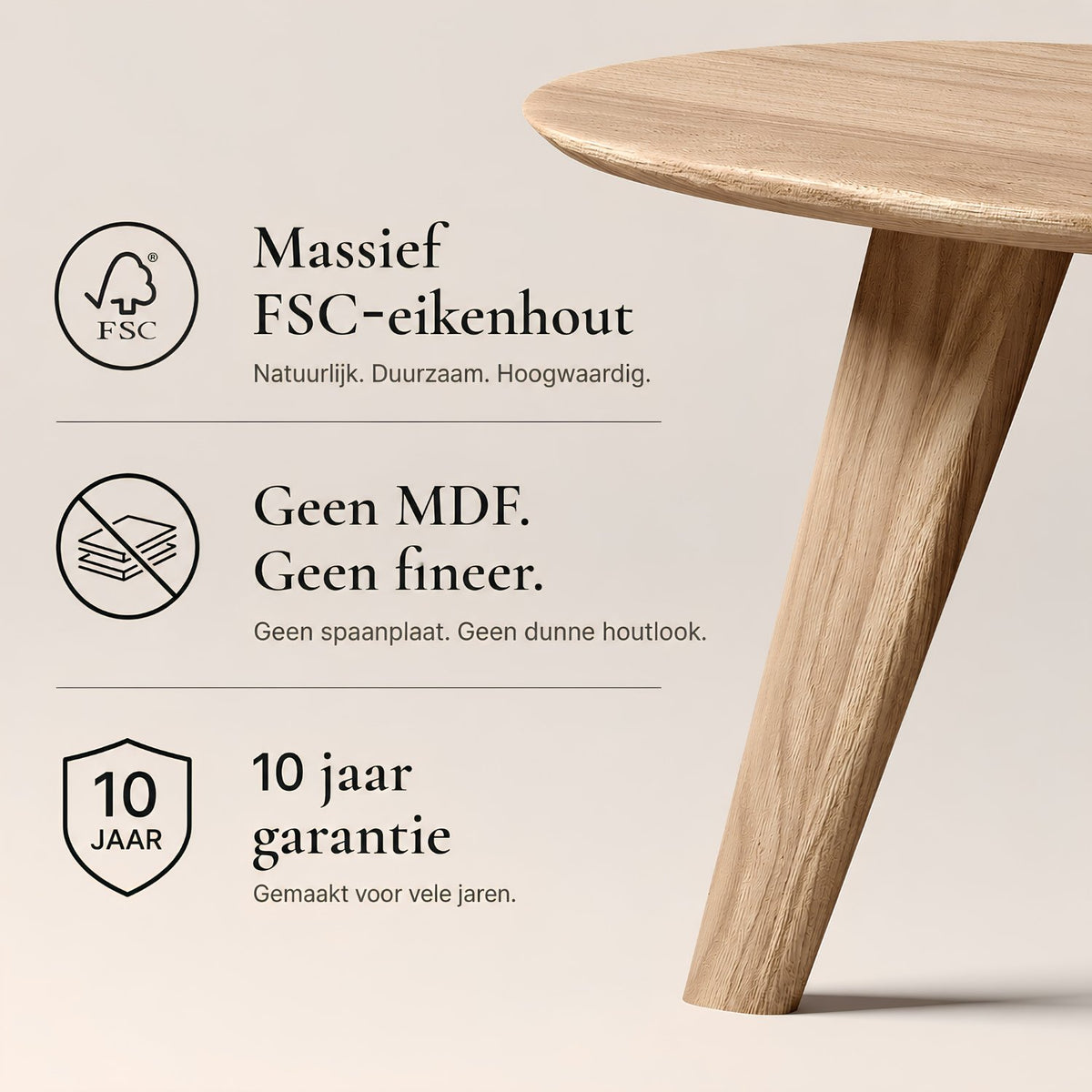 Salontafel VESA van FSC®-massief hout