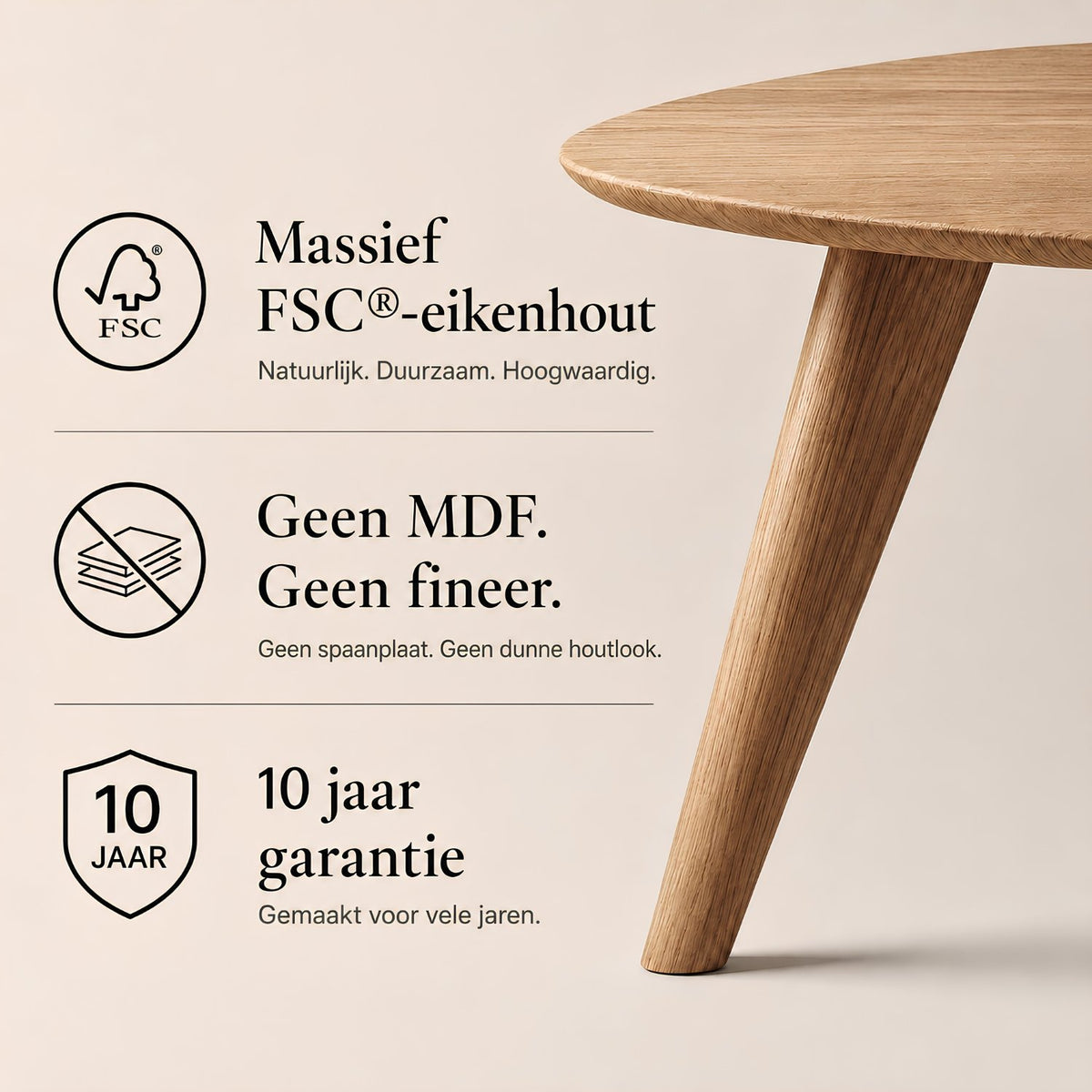 Salontafel ELVA van FSC®-massief hout