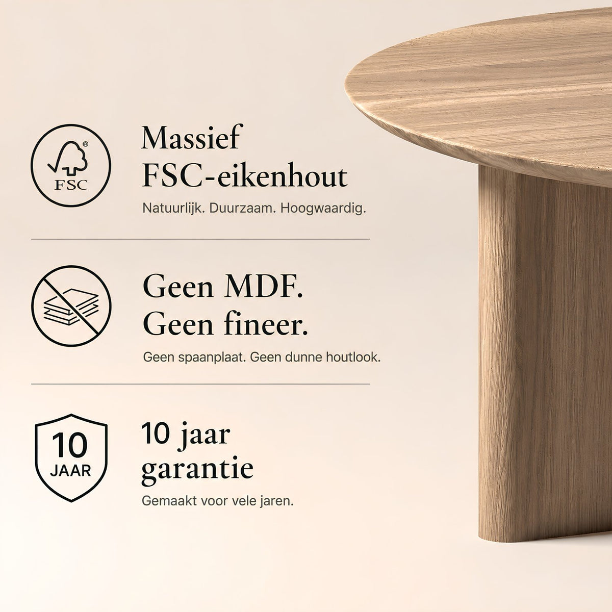 Salontafel NIVA van FSC®-massief hout