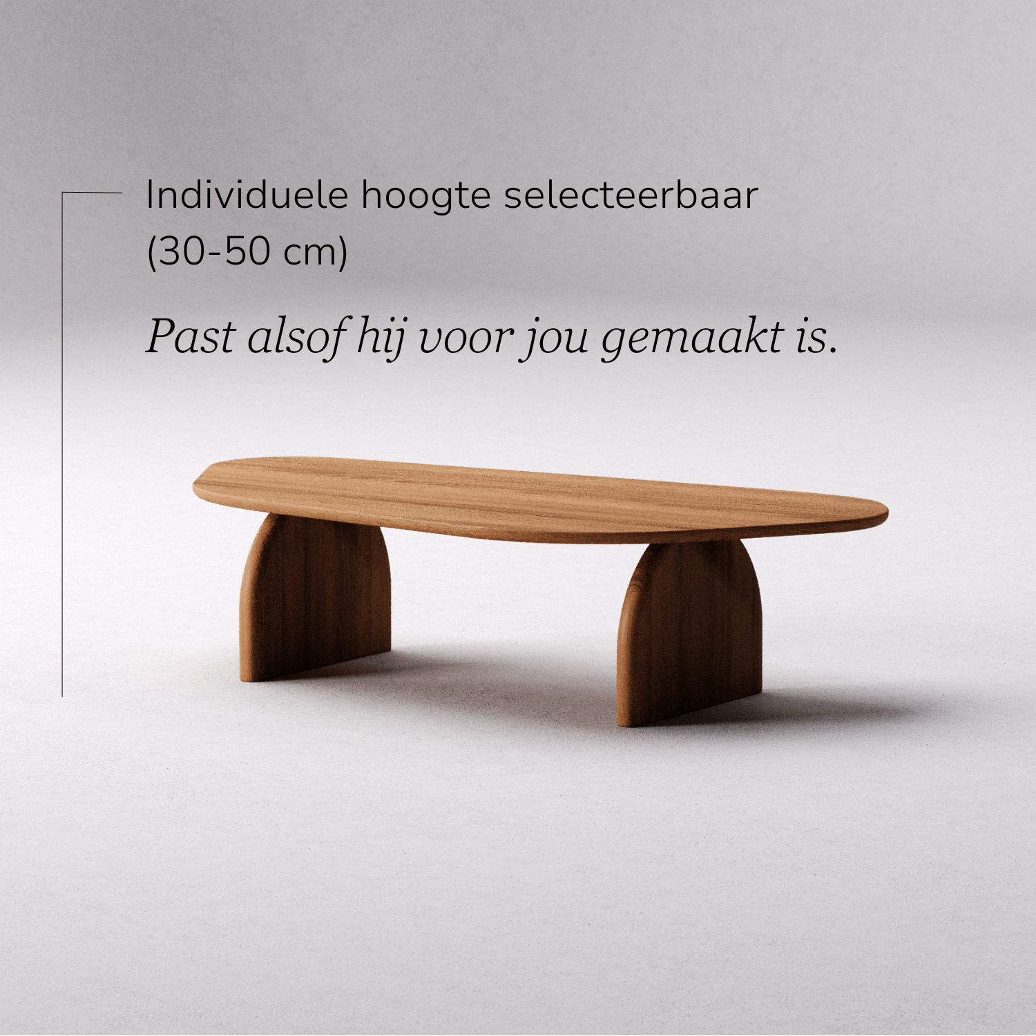 Salontafel van massief eikenhout 'Eira'