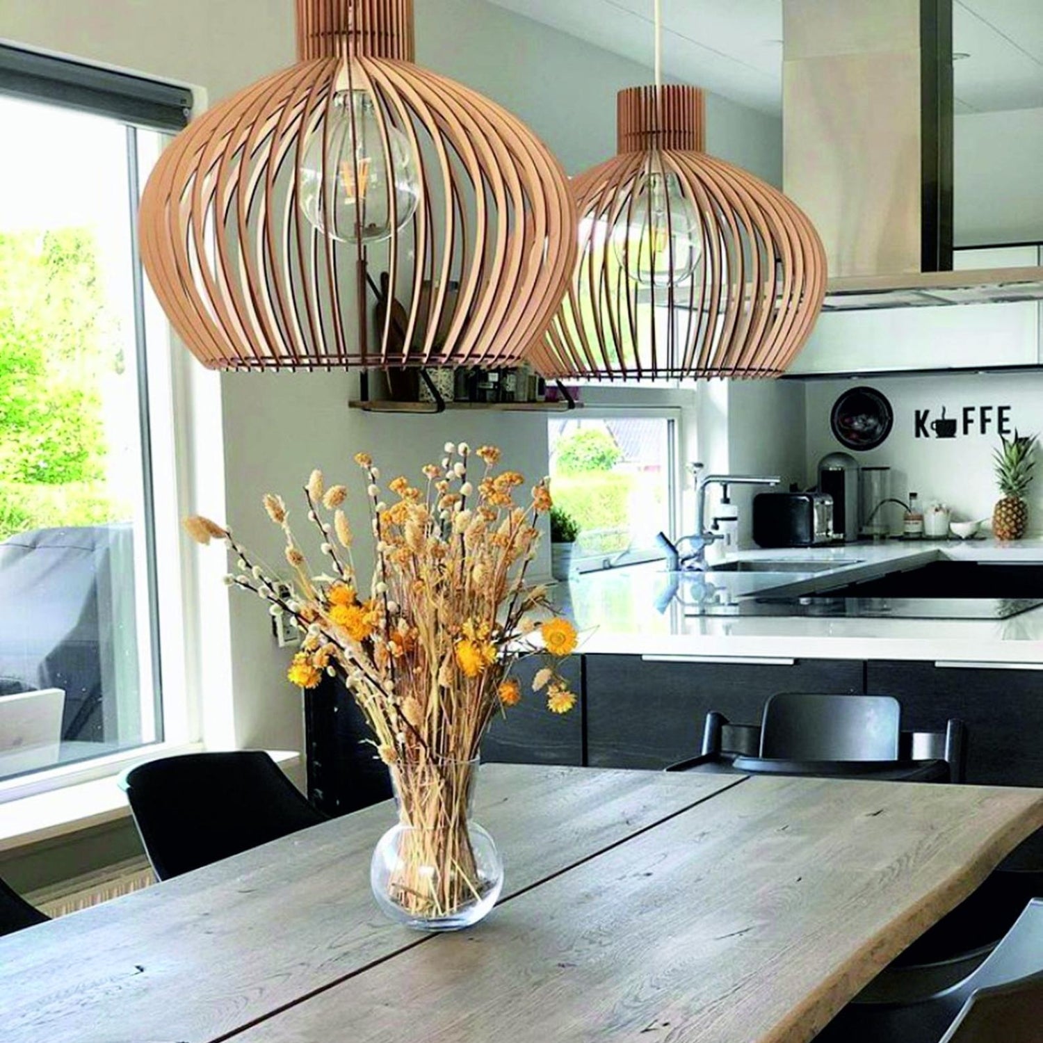 Houten Hanglamp Eettafel Skandinavisch