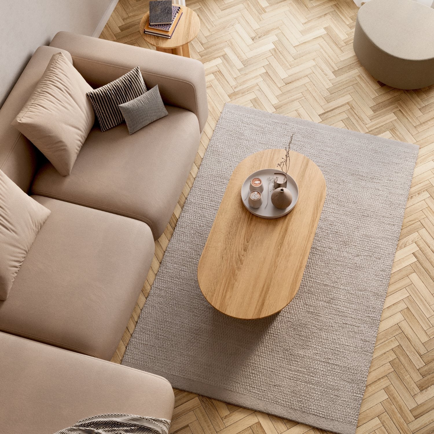 Salontafel van massief eikenhout 'Runa'