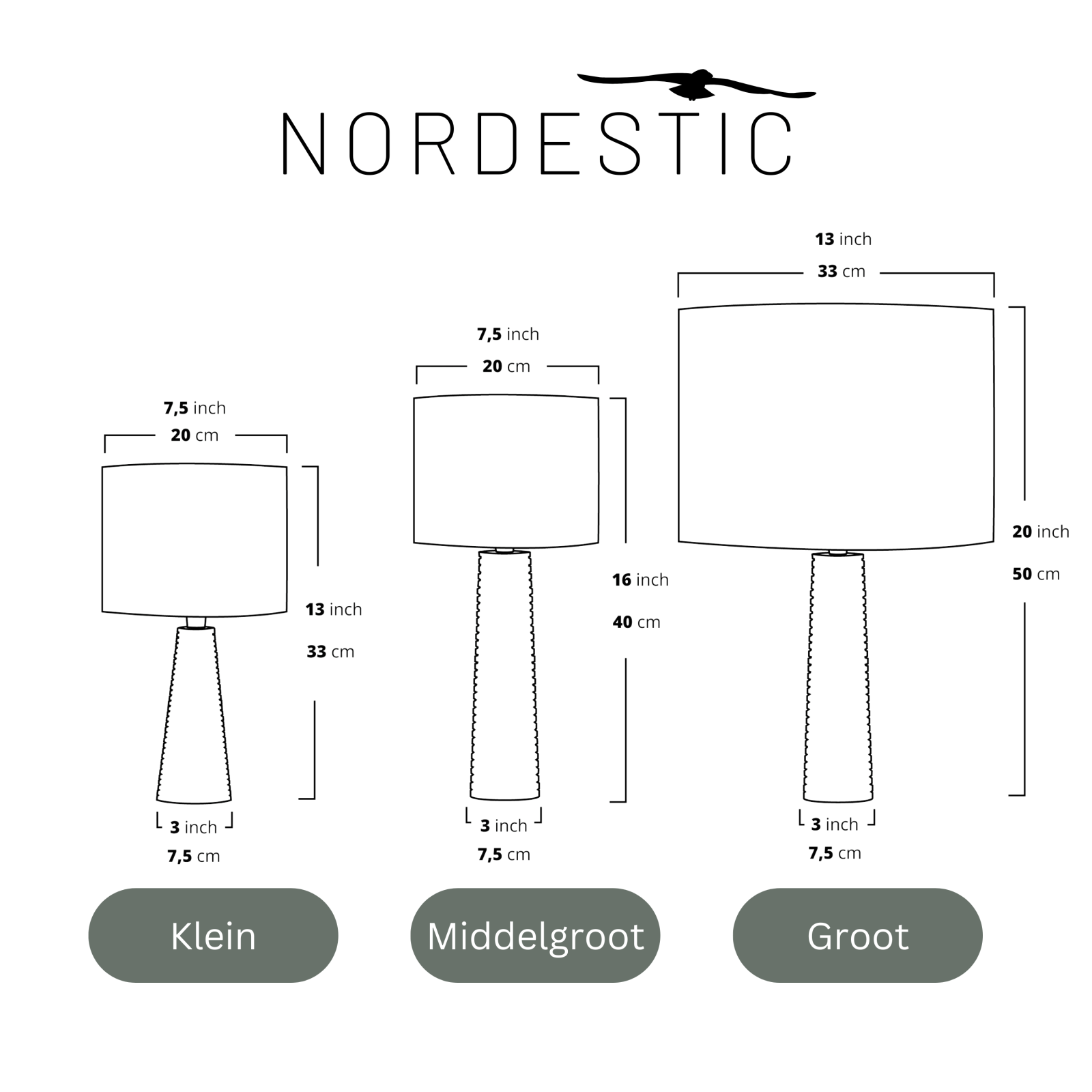 Tafellamp 'Bølget' - NORDESTIC