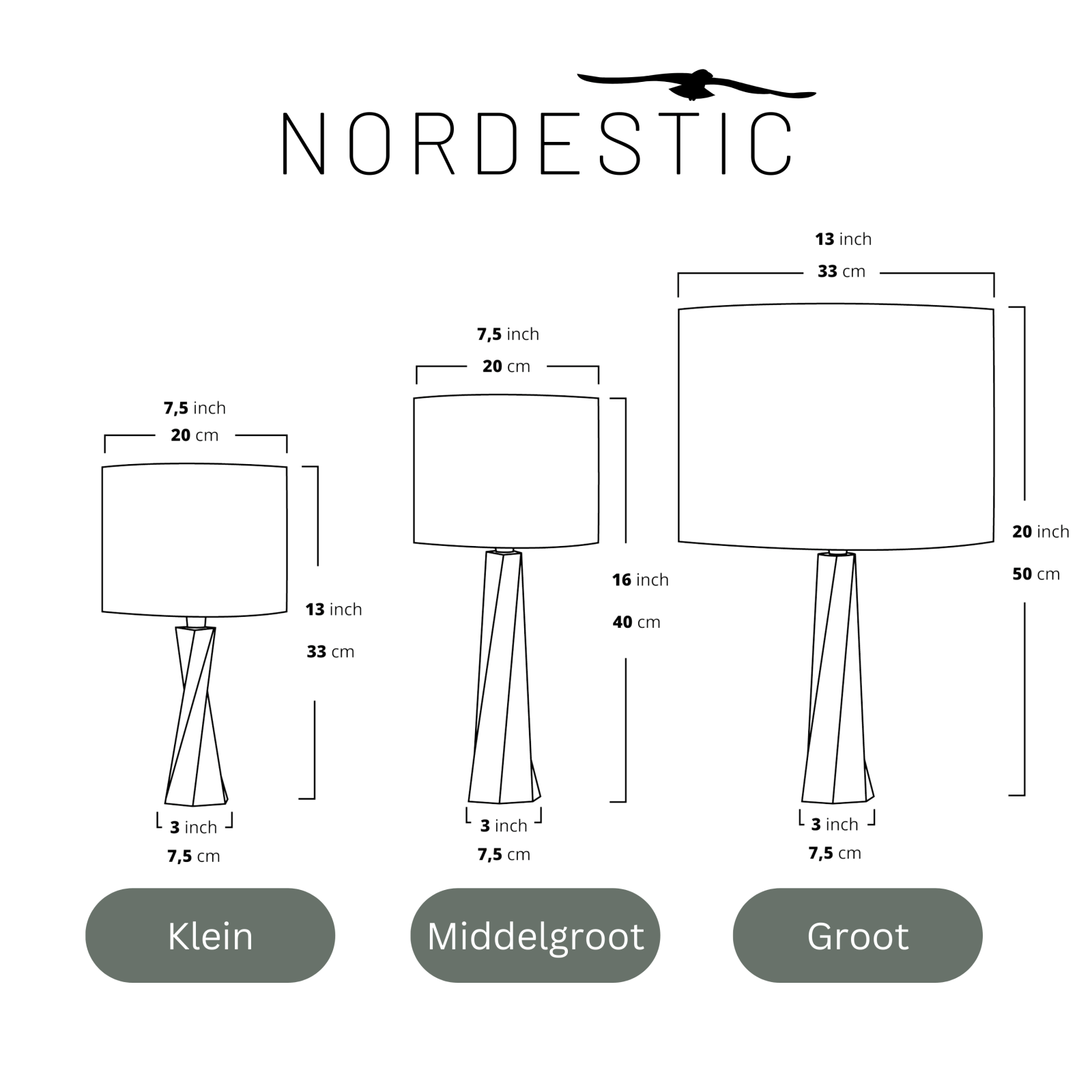 Tafellamp 'Forvridd' - NORDESTIC